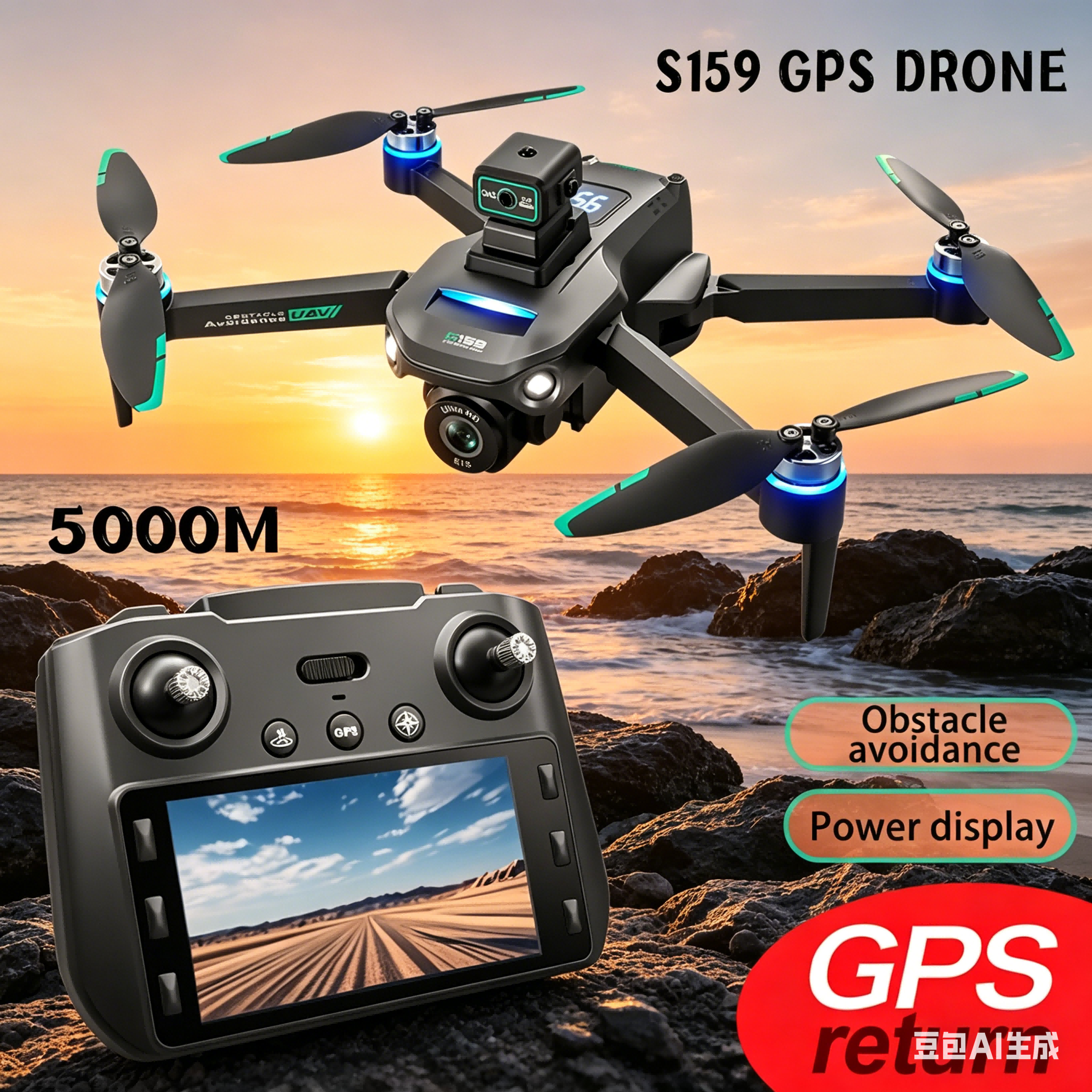 Drone Gimbal Brushless - S159 GPS Drone 4K Profesional Dual