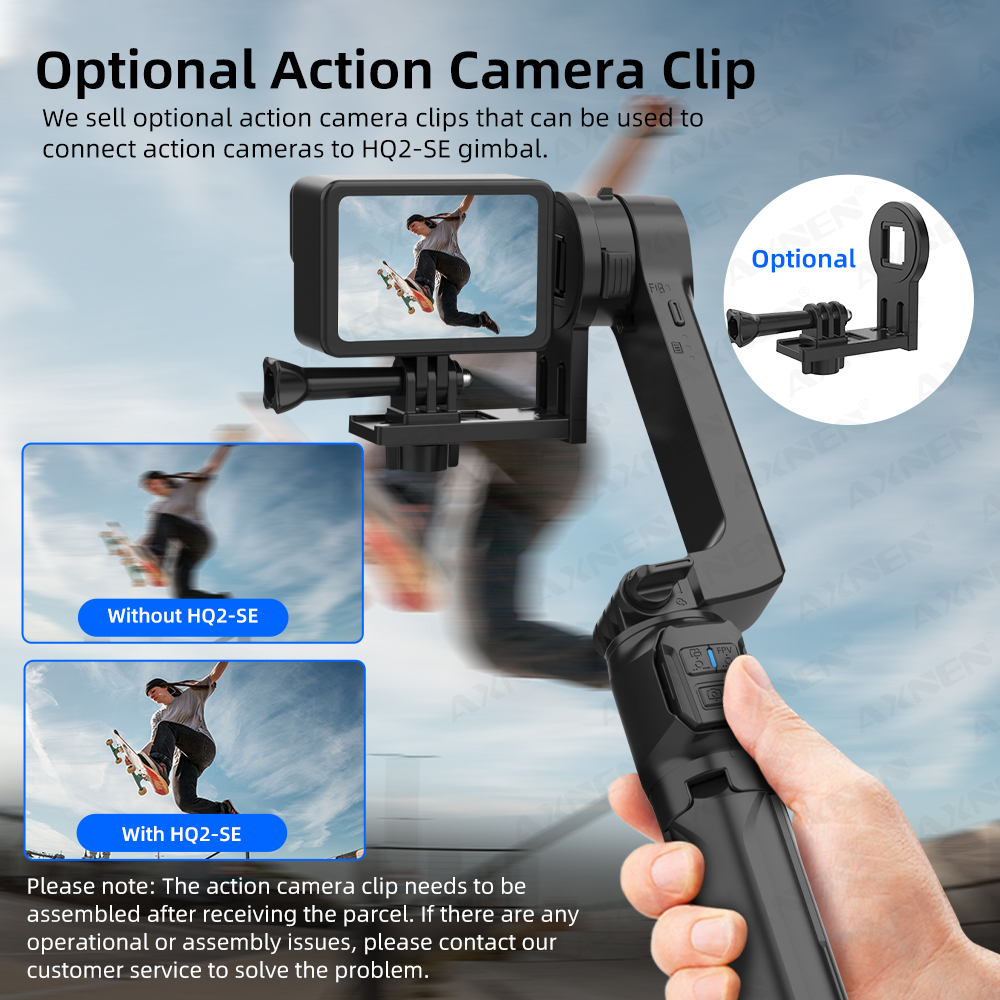 AXNEN HQ2-SE Mobile Phone Stab - Drone Gimbal For Gopro ulasan dan harga