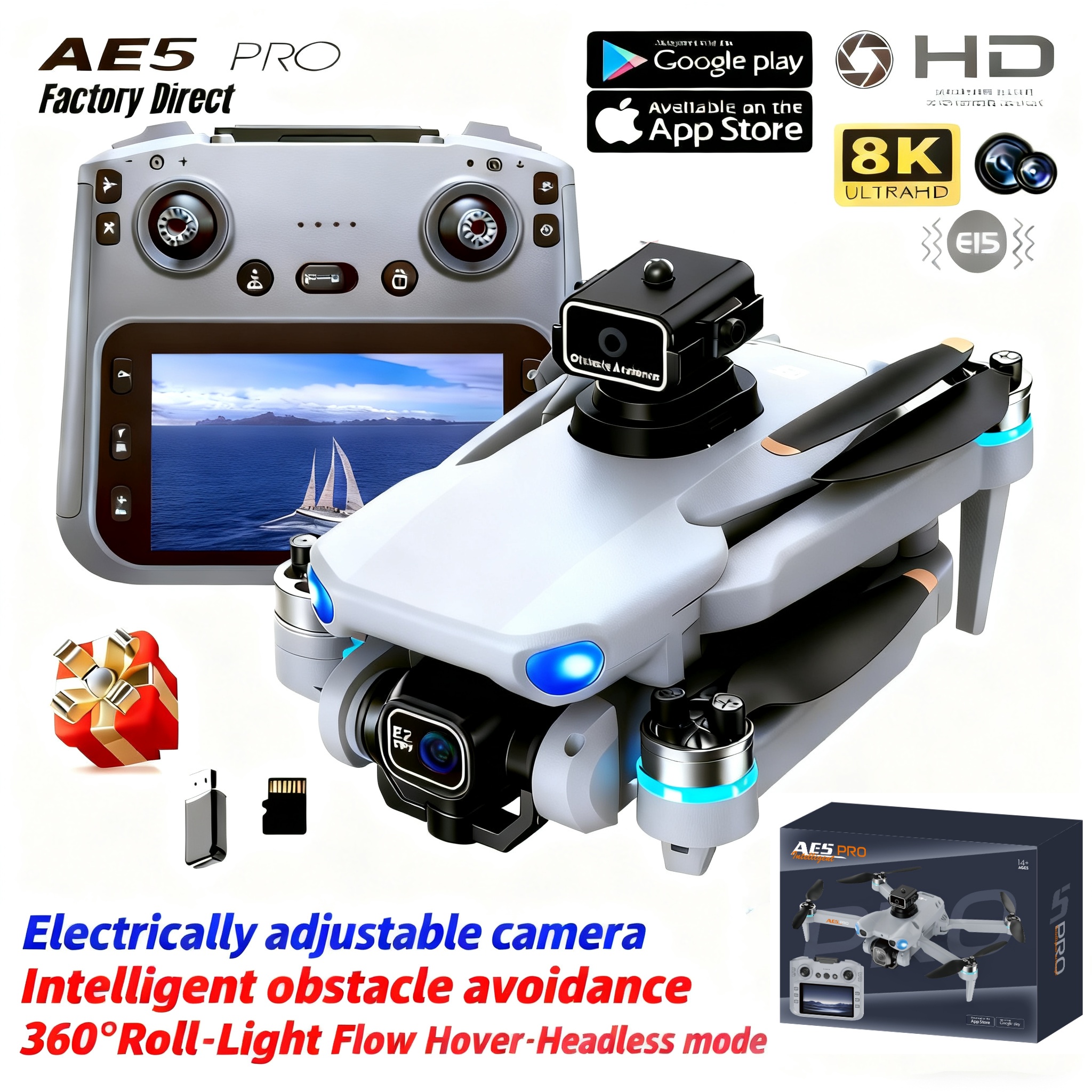 2026 New AE5 Pro Drone 8K HD 4 - Drone Gimbal Mount ulasan dan harga