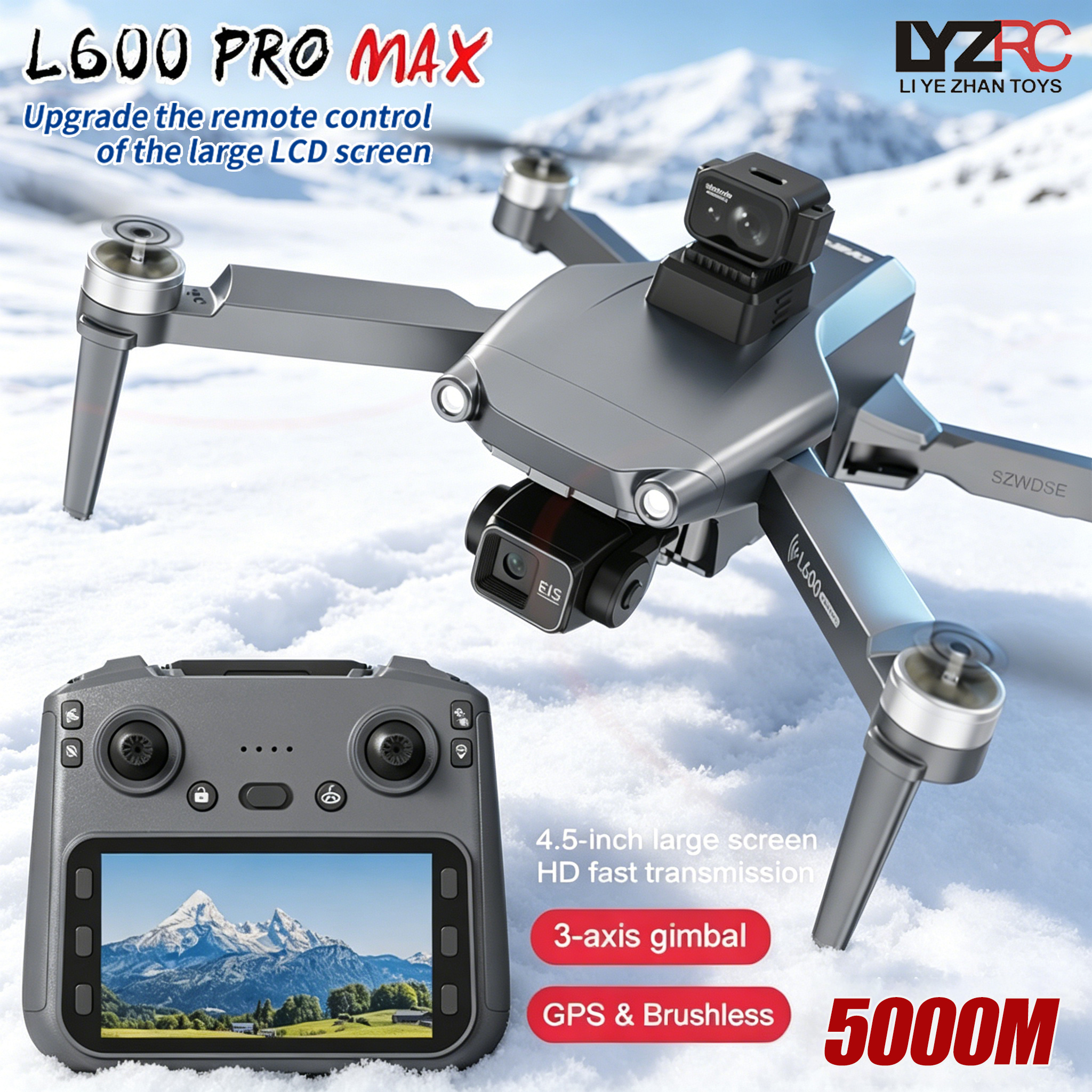 L600 MAX GPS Drone Professiona - Drone Gimbal 3 Axis ulasan dan harga