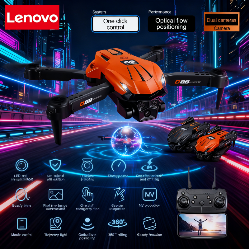 Lenovo D88 Drone 8K Aerial HD  - Drone Gimbal Mount ulasan dan harga