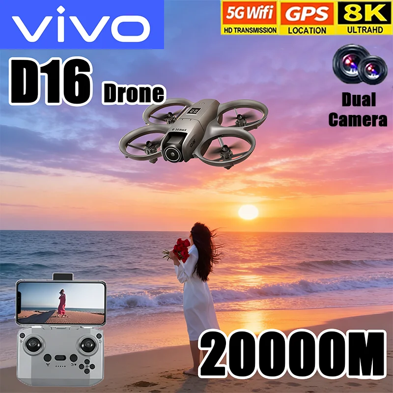 VIVO D16 Mini Drone 8K Camera  - Drone Gimbal Mount ulasan dan harga