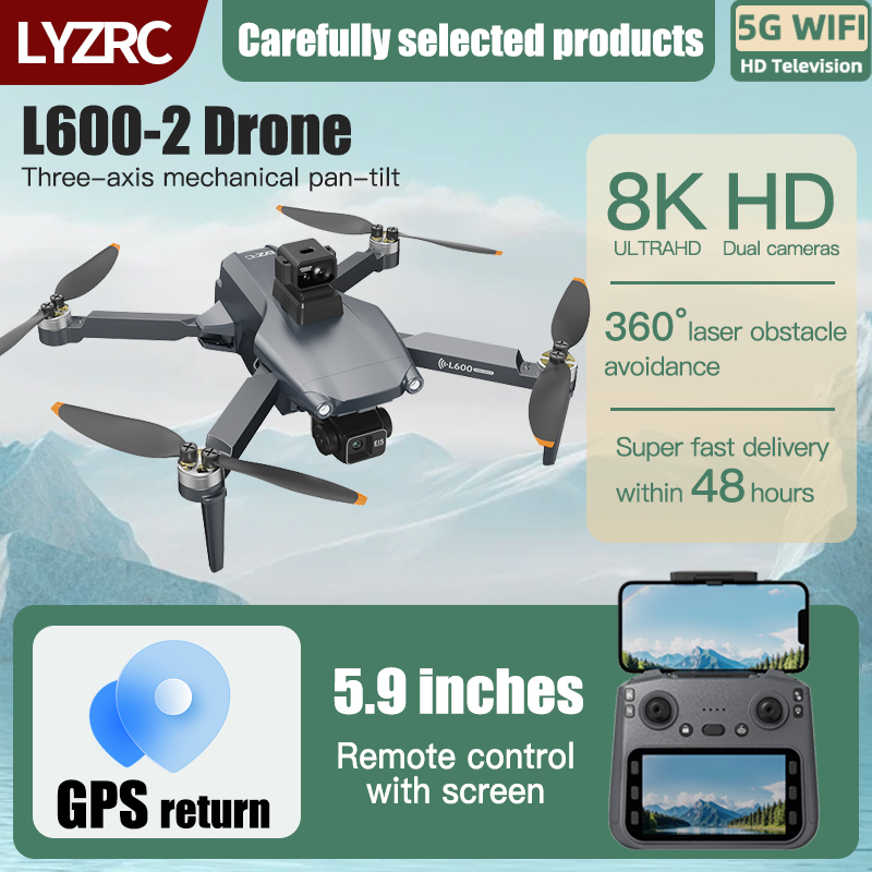 LYZRC L600-2 MAX GPS Drone 3-A - Drone Gimbal 3 Axis ulasan dan harga