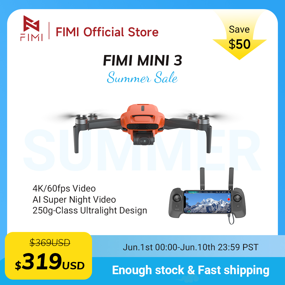 FIMI MINI 3 Camere drone 4K 60 - Drone Gimbal 3 Axis ulasan dan harga
