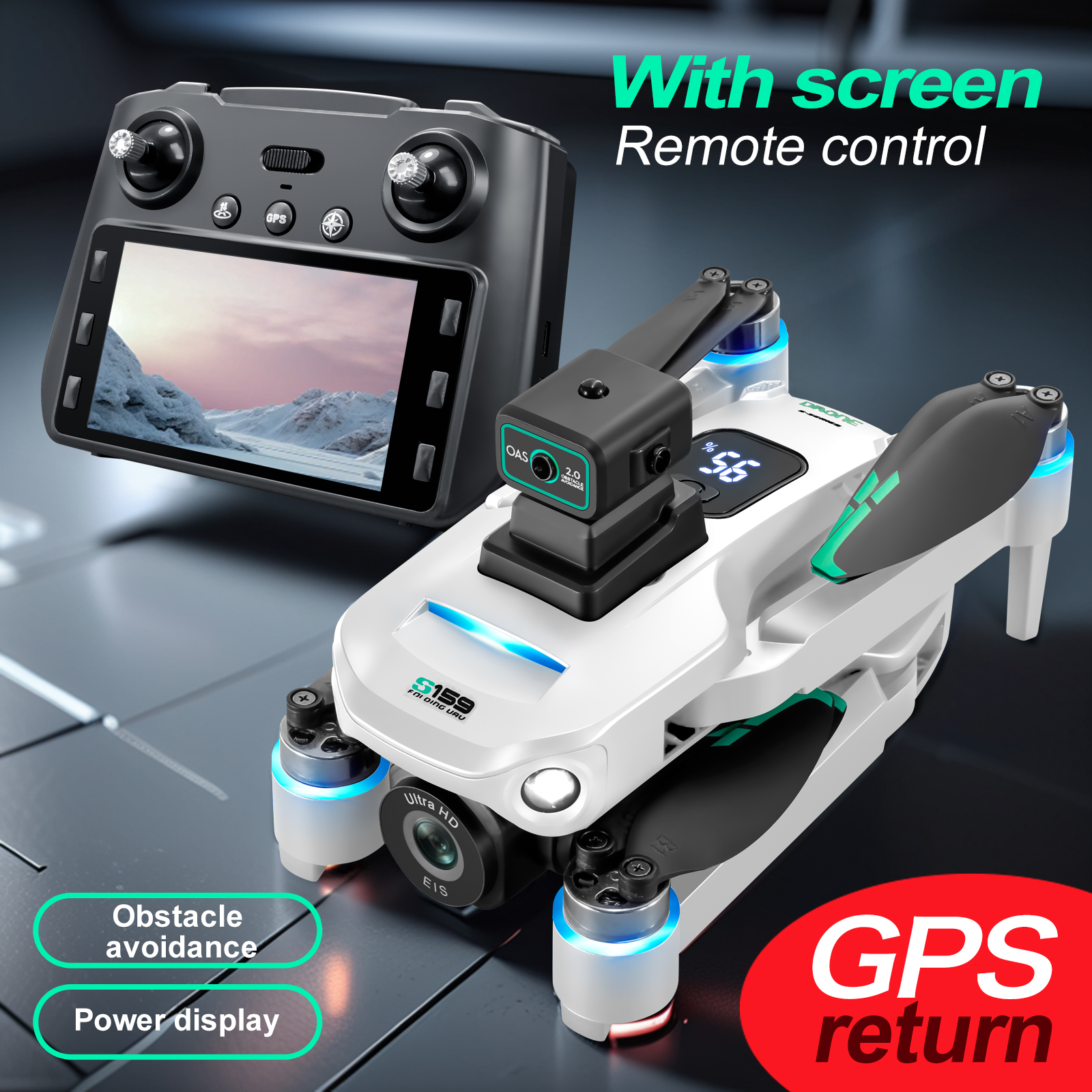 S159 GPS Drone 4K Profesional  - Drone Gimbal Brushless ulasan dan harga